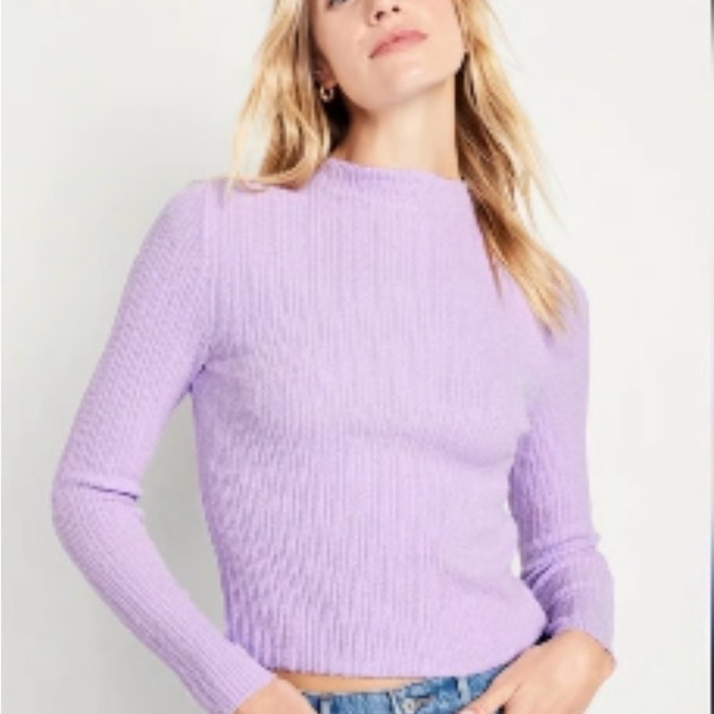 Old Navy Lavender Ribbed Top size small